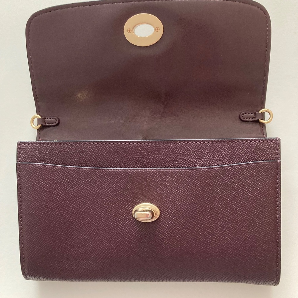Coach Burgandy Crossbody with Metallic Sides - Picture 5 of 5